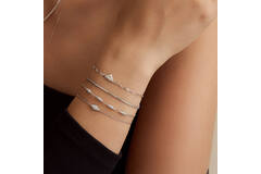  Dusk Divas - Silver / Rhodium plated - Zirconia - 18,5cm